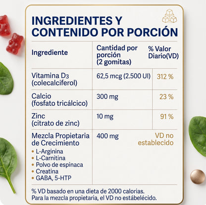 Aluna® Crecimiento Óseo Natural.