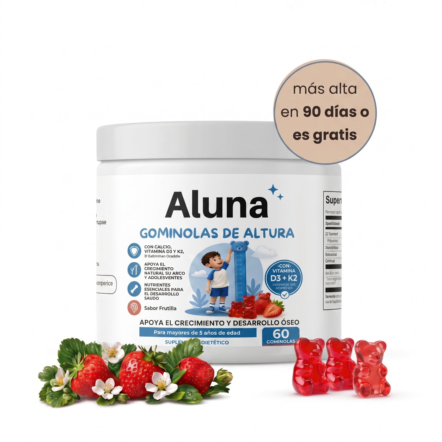 Aluna® Crecimiento Óseo Natural.